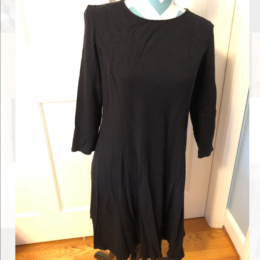 Black womens long sleeve dress.
